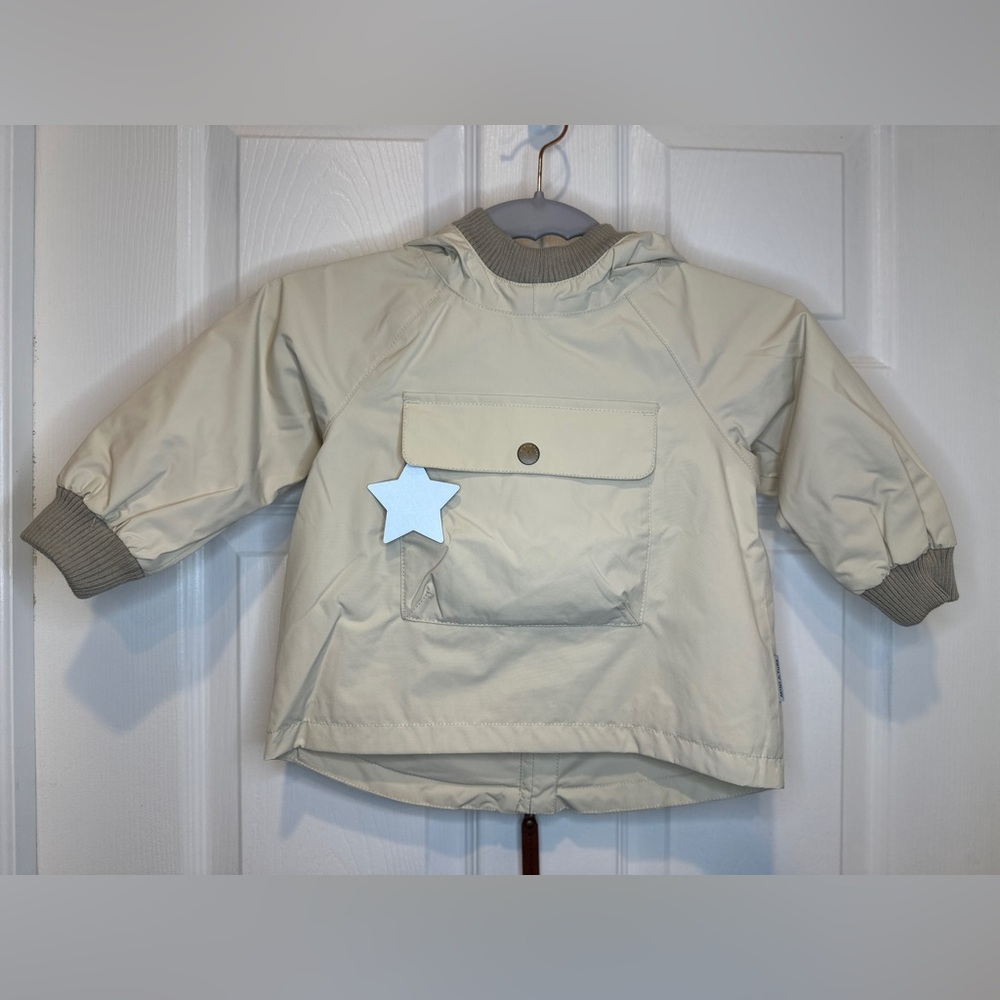 NWOT - Mini A Ture - Baby Vito Summer Wind Jacket - Summer Sand - 9M/74CM